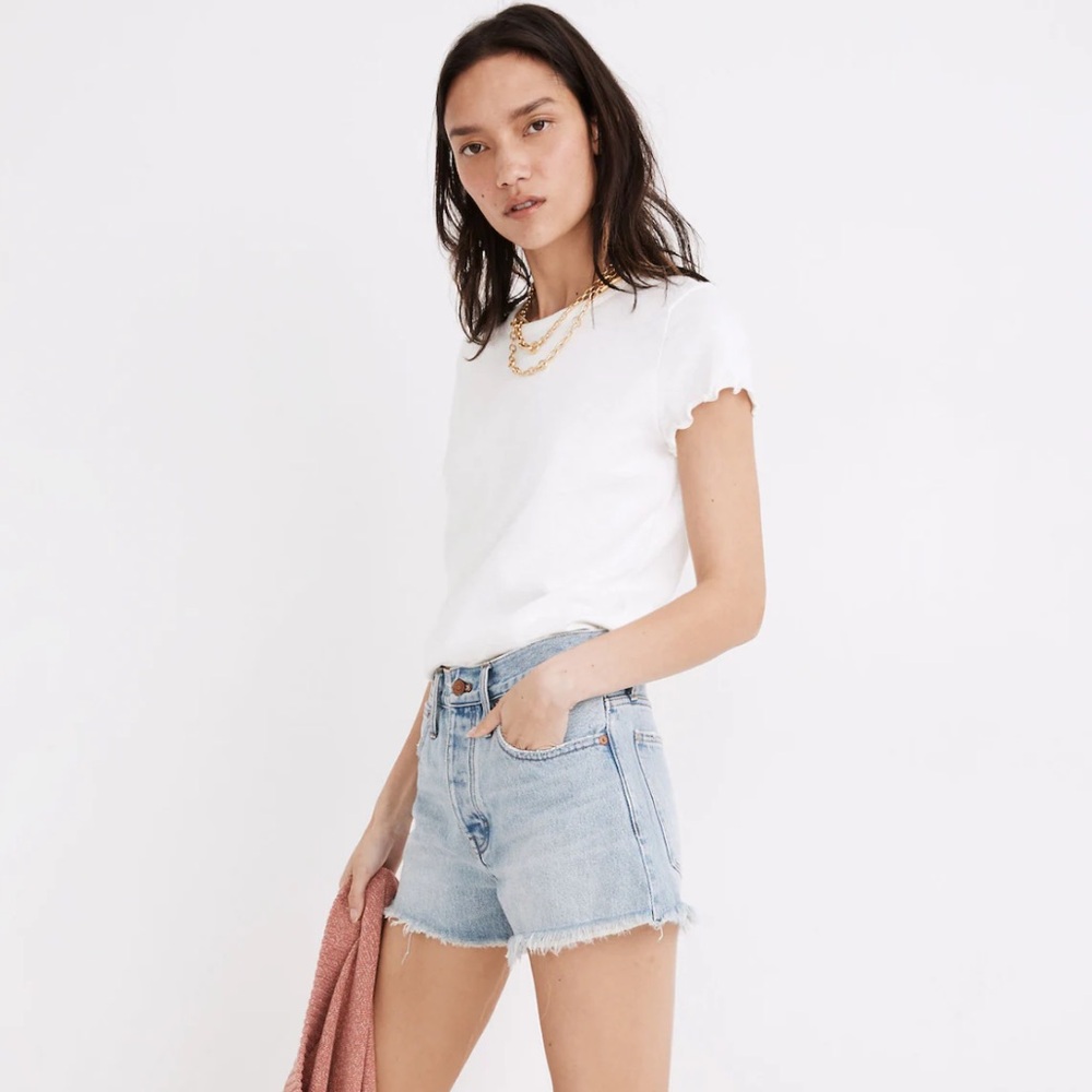 Madewell Relaxed Denim Shorts in Cedarcroft Wash SZ 28